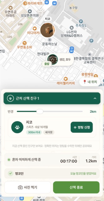 우리 동네 강아지 친구를 지도에서 만나요